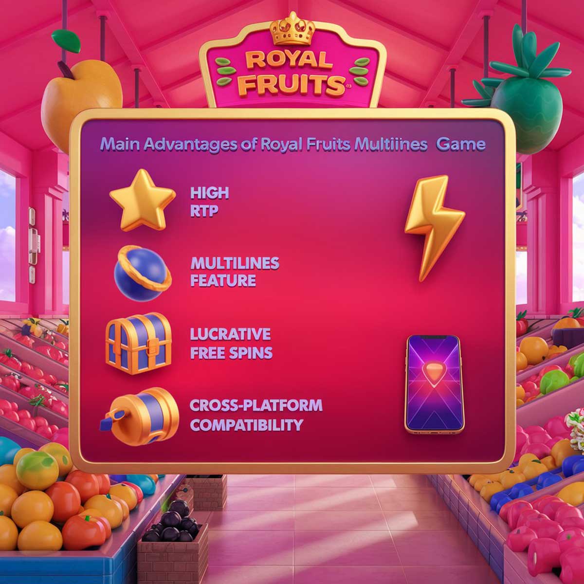 Royal Fruits MultiLines slot machine game